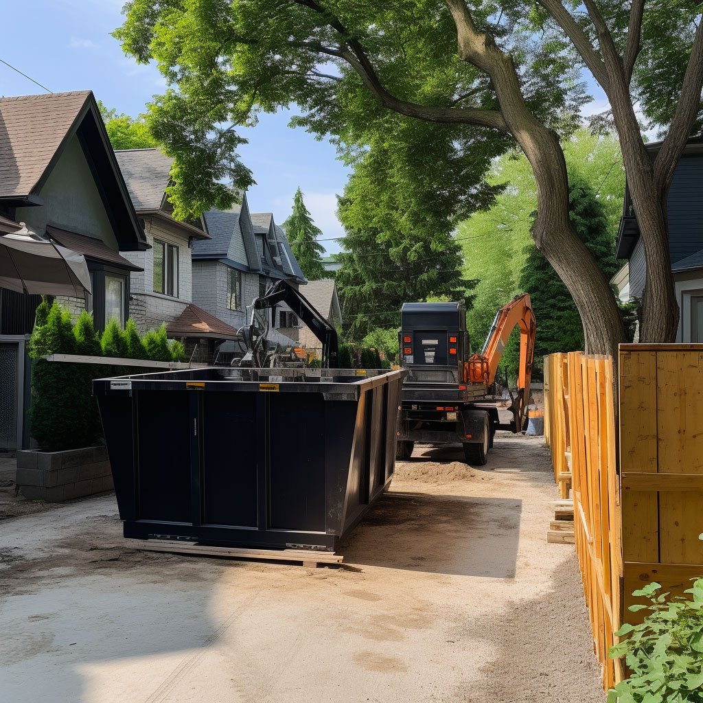 Black Construction Dumpster